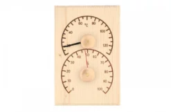 4Living Saunaland Sauna Thermometer & Hygrometer Grenen