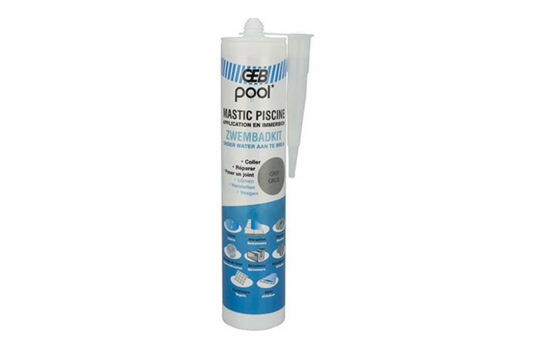 GEB Mastic Zwembadkit Grijs - Lijmkit 1 GEB Mastic Zwembadkit Grijs - Lijmkit