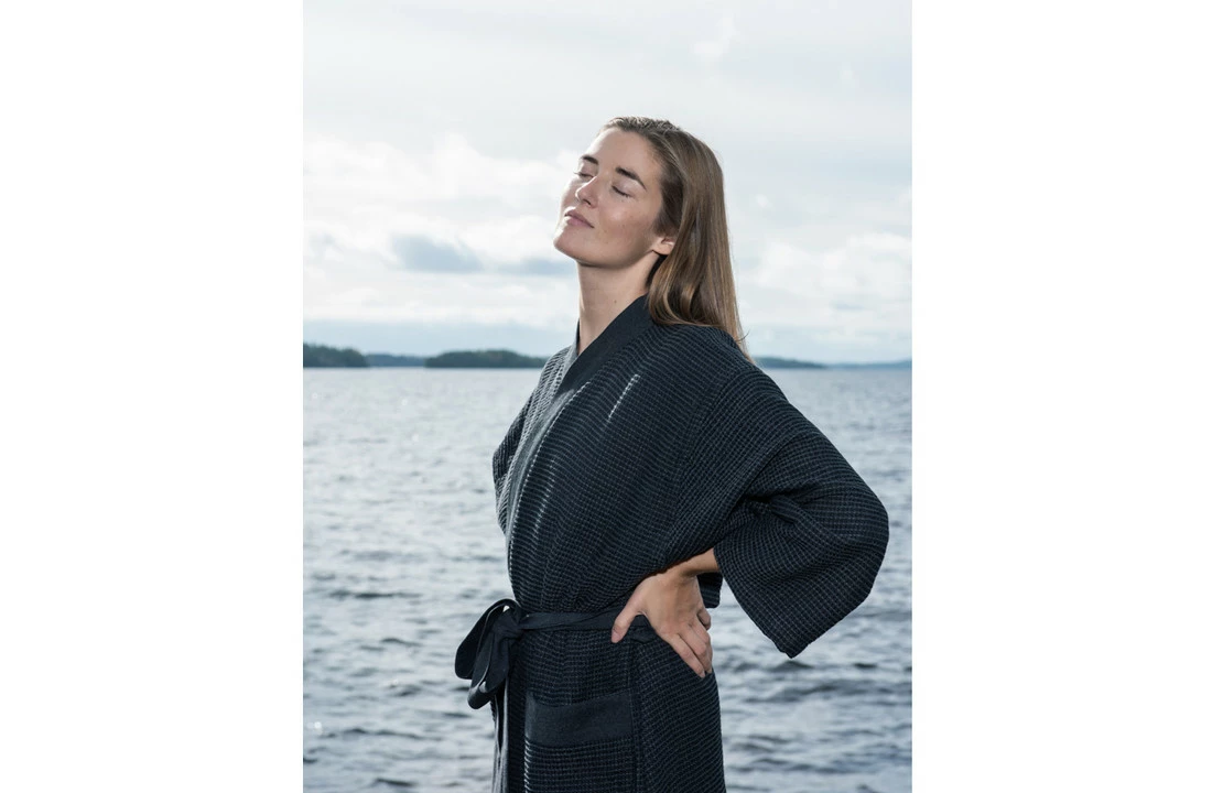 Rento Kenno Badjas - Grijs - Maat S/M 3 Rento Kenno Badjas - Grijs - Maat S/M - Afbeelding 3