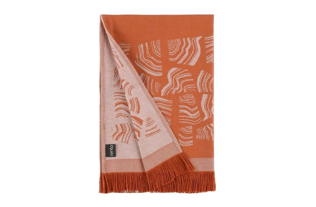 Rento Rento Pino Sauna Handdoek Oranje/bruin - 50x70 Cm 2 Rento Rento Pino Sauna Handdoek Oranje/bruin - 50x70 Cm - Afbeelding 2