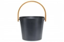 Rento Rento Sauna Emmer Aluminium Met Bamboe Handvat Grijsblauw -Zwembadverzorging Verkoopwinkel rento rento sauna emmer aluminium met bamboe handv 11