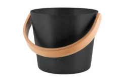 Rento Rento Sauna Emmer Aluminium Met Bamboe Handvat Zwart