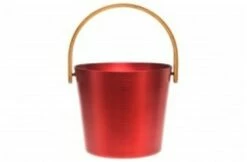 Rento Rento Sauna Emmer Aluminium Met Bamboe Handvat Rood -Zwembadverzorging Verkoopwinkel rento rento sauna emmer aluminium met bamboe handv 9