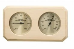 Sawo Sauna Produkten Thermo-Hygrometer Pine Horizontaal 255x140mm