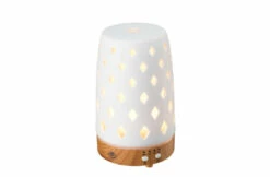 Serene House Serene House Ultrasonic Diffuser Diamond White Lightwood Base 90ml -Zwembadverzorging Verkoopwinkel serene house serene house ultrasonic diffuser diam 2